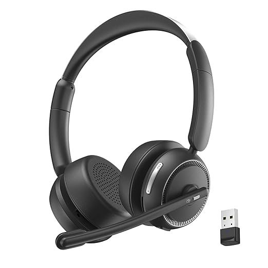 Dytole Wireless Bluetooth Headset with Noise Canceling Mic for PC/Laptop