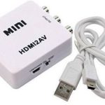 TrustEdge MINI HDMI to AV Converter Cable for TV (White)